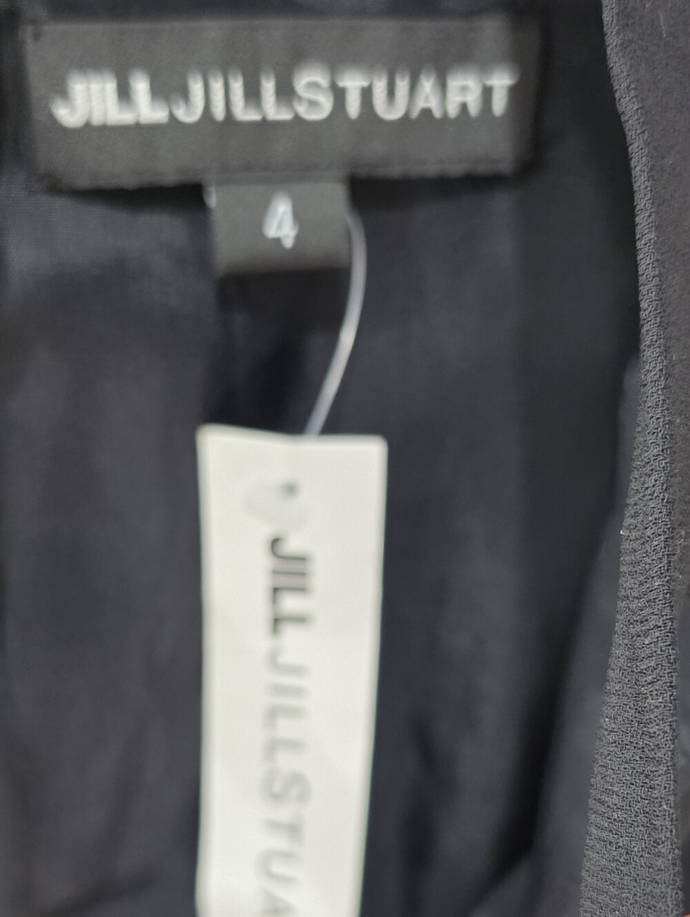 NWT Jill Jill Stuart Black Keyhole Cutout Tie Neck Mini Cocktail Dress Size 4 - Picture 6 of 10